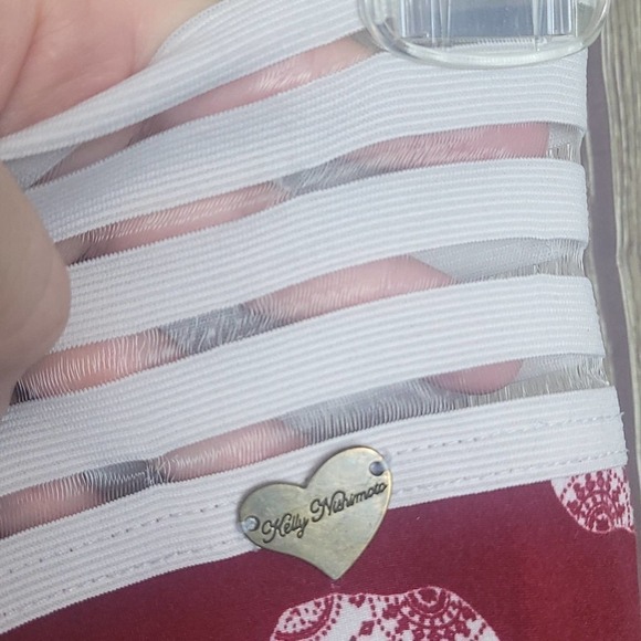 Cute Booty Leggings Kelli Nishimoto Sz XS Red White Elephant - Picture 7 of 8